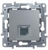  - Legrand Etika Алюм Розетка тел. (RJ11) 672440